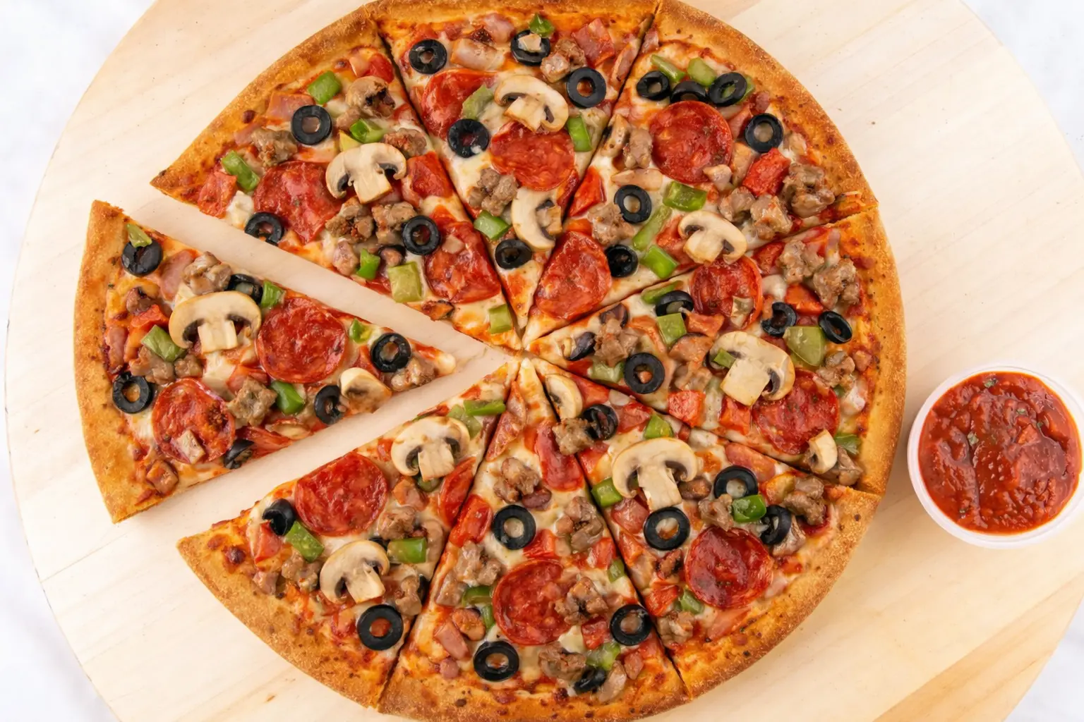 Handmade pizza with generous toppings - Pizza 3000 Calgary Bowness